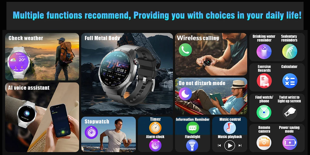 2025 nuevo reloj inteligente para hombres pantalla AMOLED GPS trayectoria de movimiento ritmo cardíaco llamadas Bluetooth SmartWatch impermeable