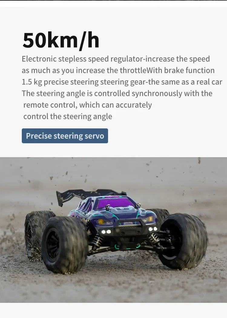 Coche RC MJX VS SCY 16101 16102 PRO 4WD 70Km/h 1/16 de Alta Velocidad, Monster Truck Todoterreno con Control Remoto, Vehículo Eléctrico