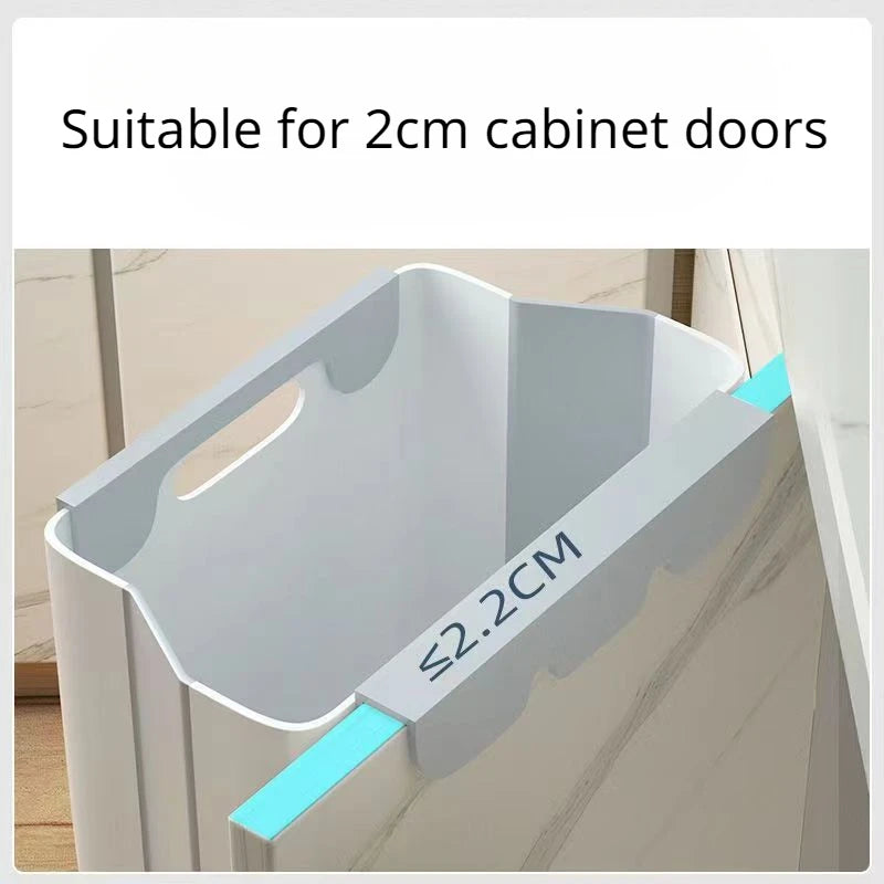 Cubo de basura colgante plegable para cocina, mueble de baño para el hogar, cubo de basura montado en la pared, accesorios de cocina