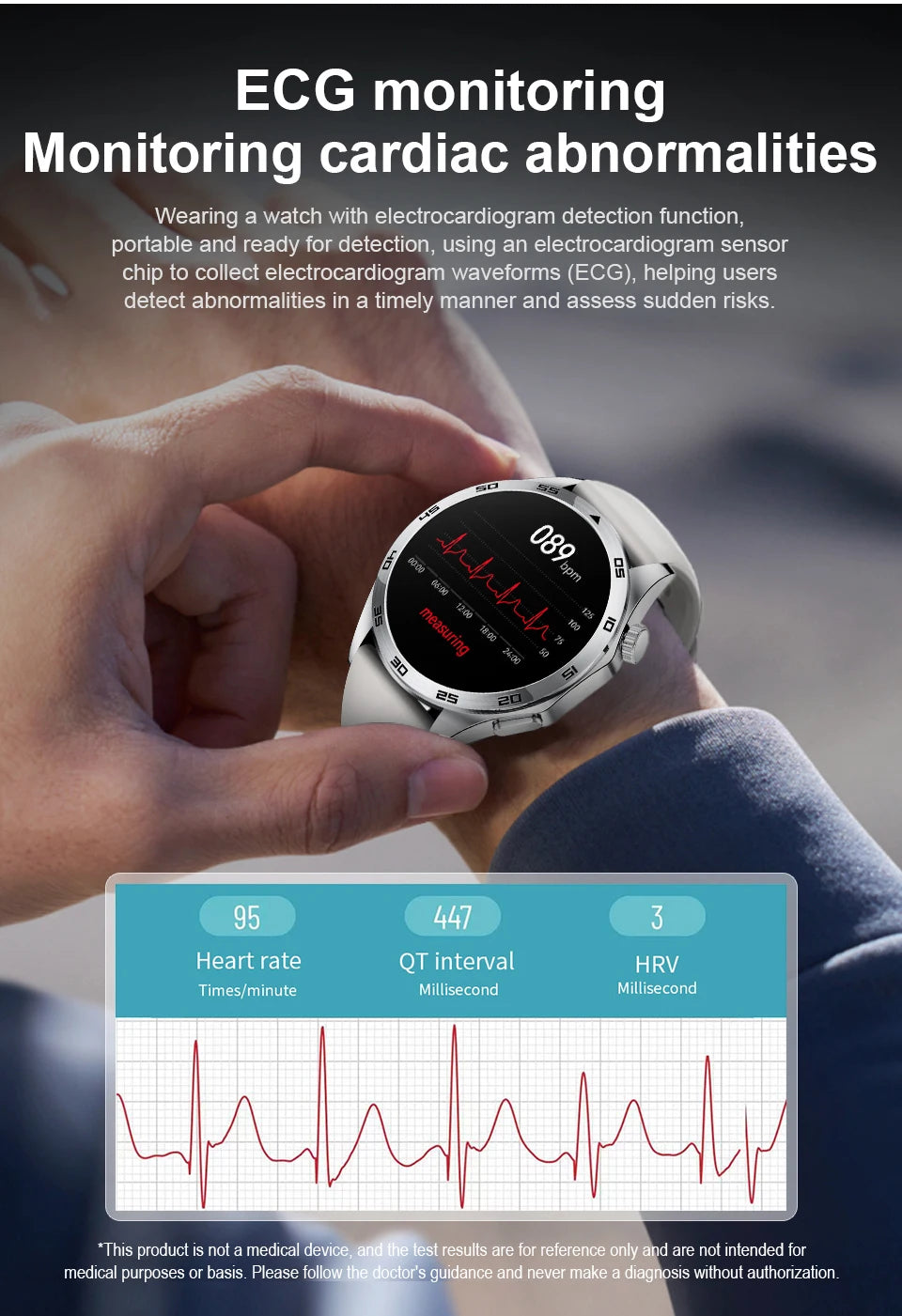 Reloj Inteligente Bluetooth ECG Salud