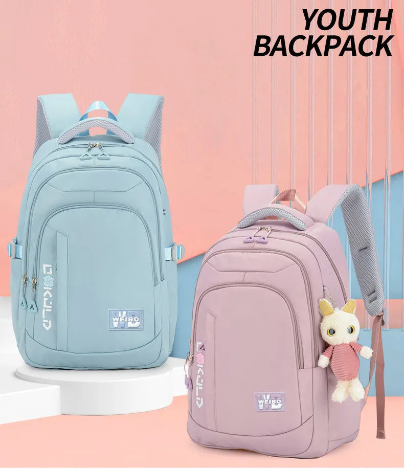 Mochila escolar para niña, mochila para adolescentes, mujeres y niños, mochila escolar rosa para primaria, mochila alta para adolescentes y niños