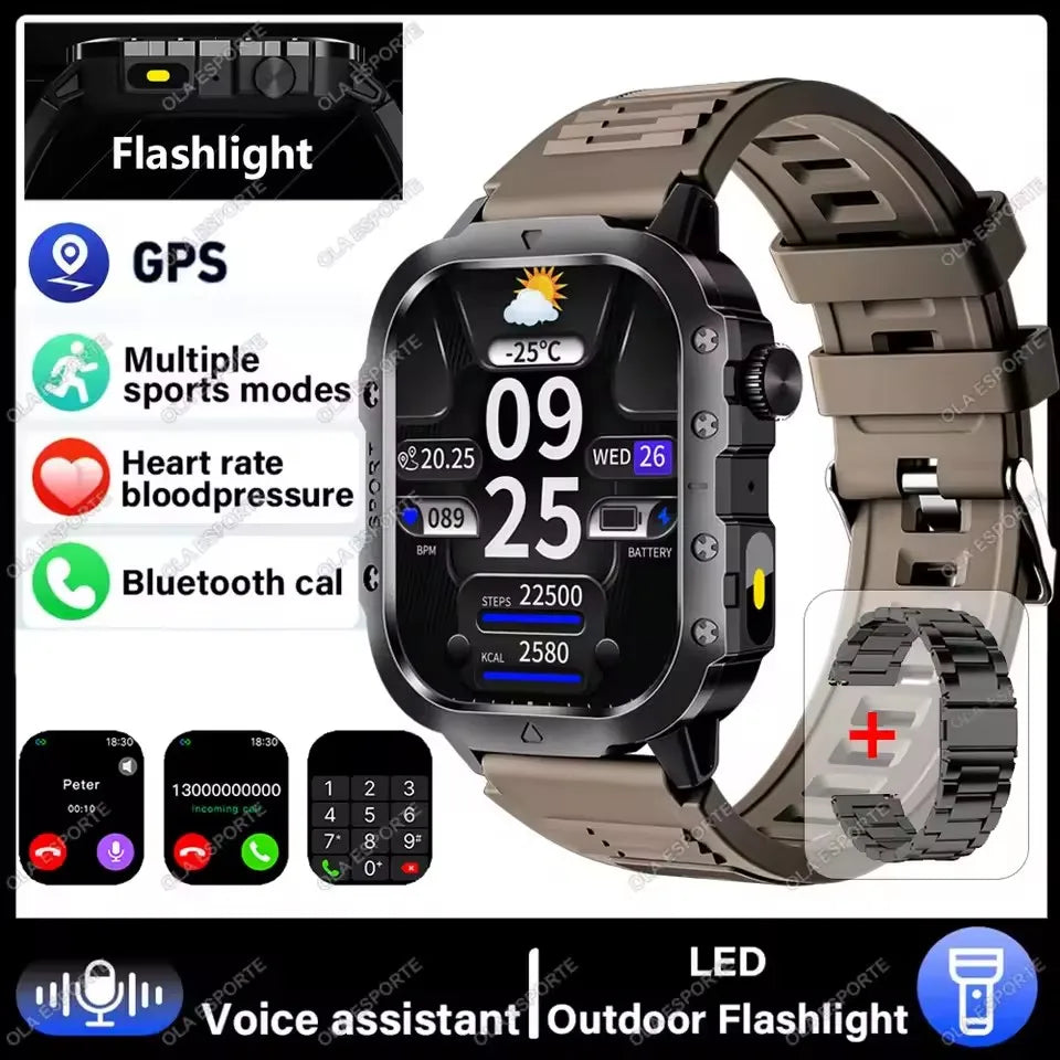 SmartWatch 2025 con GPS Bluetooth y monitor de salud