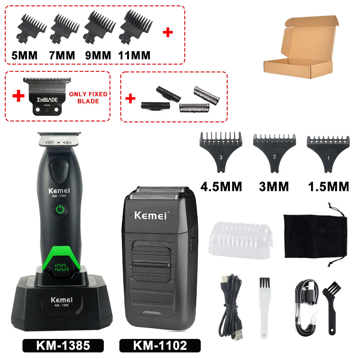 Cortadora de Pelo Profesional para Hombre, Cuchilla DLC, Motor DCM 7500 RPM