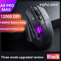 Ratón inalámbrico para juegos Inphic A9 Explorer V2 con indicador de nivel de batería de 500mA, ergonómico, Bluetooth, para oficina, PC y portátil.