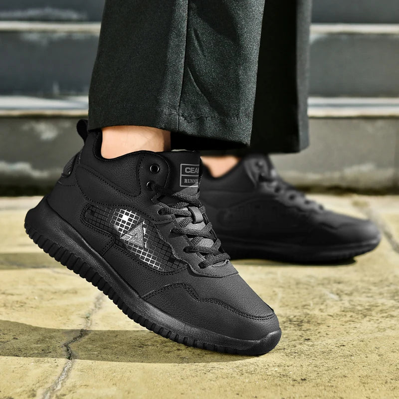 Zapatos de Chef para las cuatro estaciones, suela suave, antideslizantes, impermeables, a prueba de aceite, zapatos de trabajo de cocina, zapatillas ligeras informales de moda de talla grande para hombre