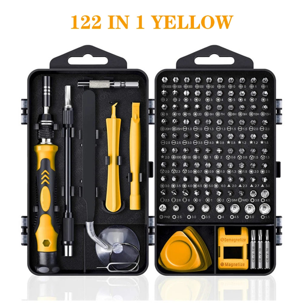 Kit de Destornilladores Magnéticos 140 en 1 Reparación PC