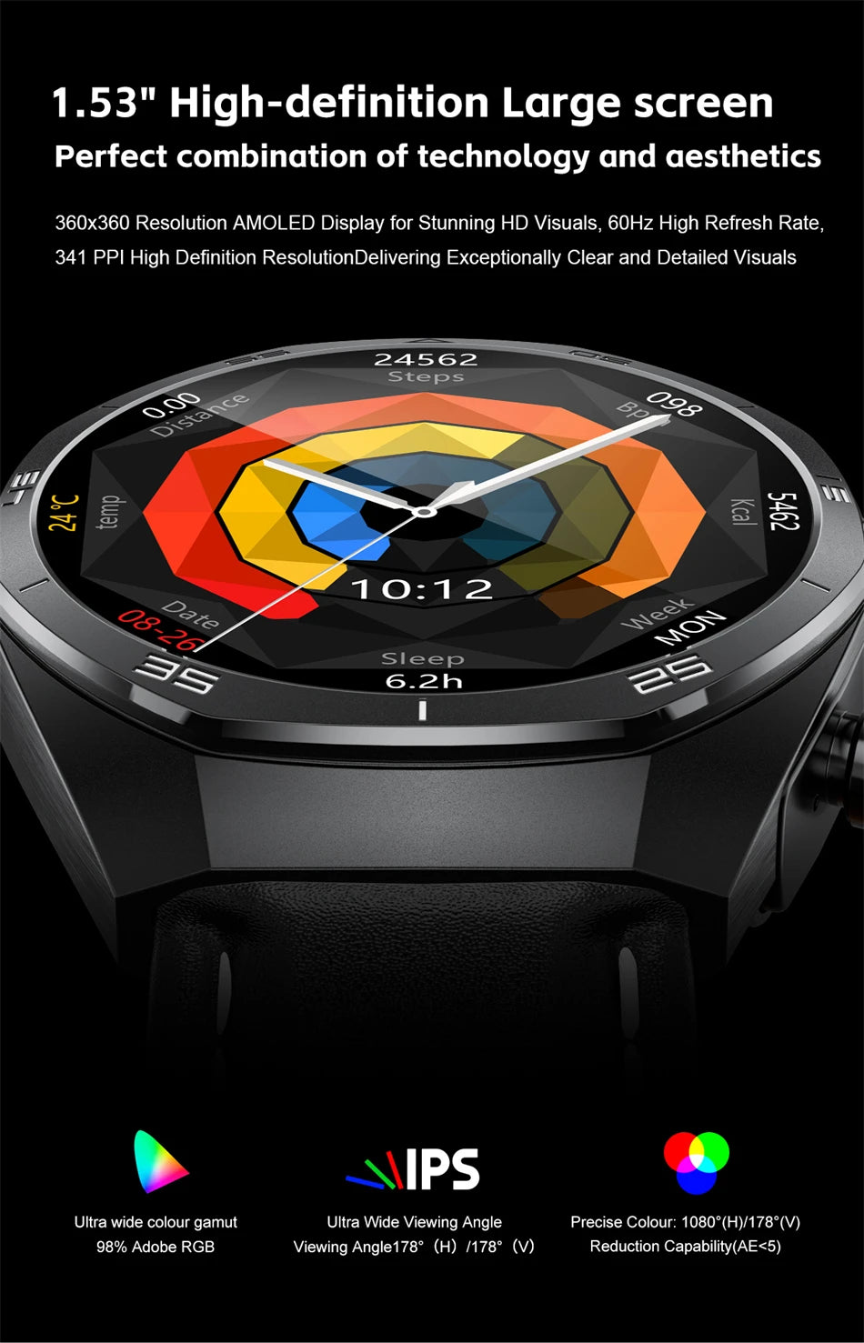 Smartwatch LIGE 2 en 1 con auriculares TWS, llamadas Bluetooth y monitor de salud