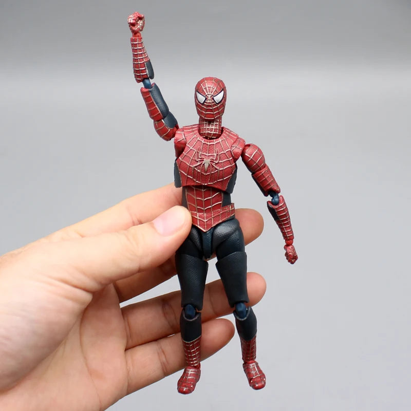 Figura de Acción de Spiderman de 14 cm de Hot Toys - Versión Peter Tobey Maguire Anime Shf, Modelo Articulado, Muñeco Coleccionable, Regalo