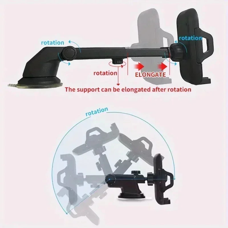 360 °   Soporte Universal para Teléfono Móvil en el Parabrisas del Coche, Soporte para Celular en el Tablero, con Ventosa, para iPhone 17 16 15 Samsung Xiaomi