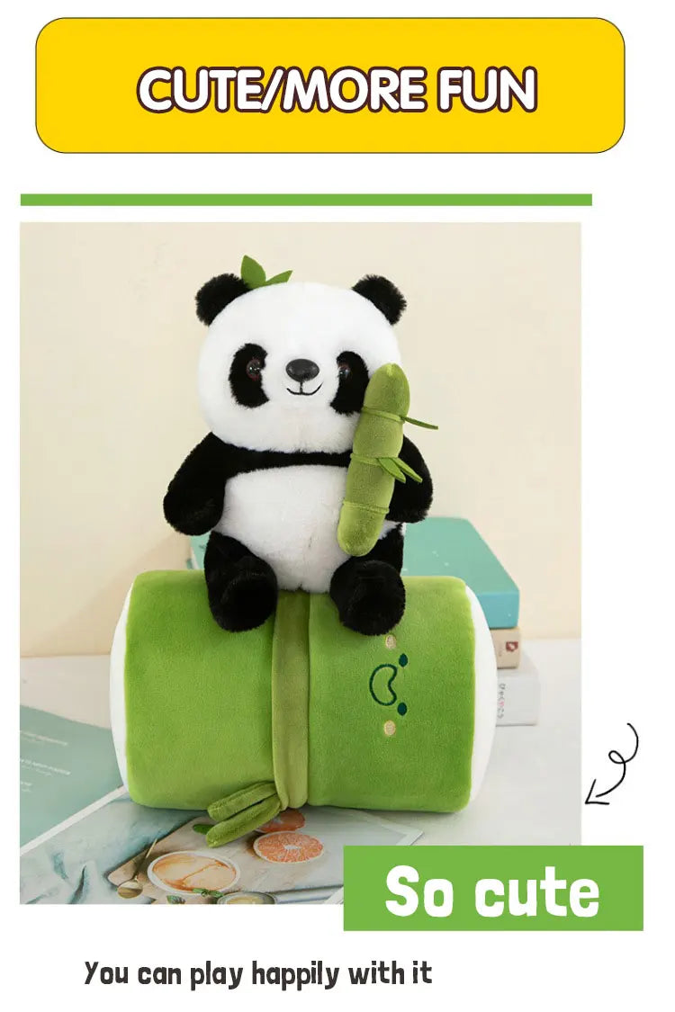 Peluche Panda de Bambú 25-38cm - Muñeco Suave para Niños