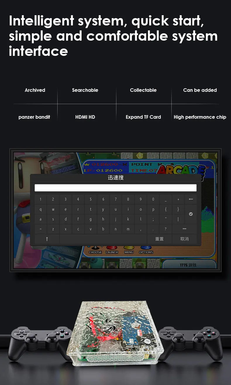 Consola de Juegos Retro LZAKMR X9 1TB con Más de 70,000 Juegos |   Más de 60 Emuladores |   Salida HD 4K |   Caja de Juegos para el Hogar Plug & Play para WII, PSP, PS2 y XBOX