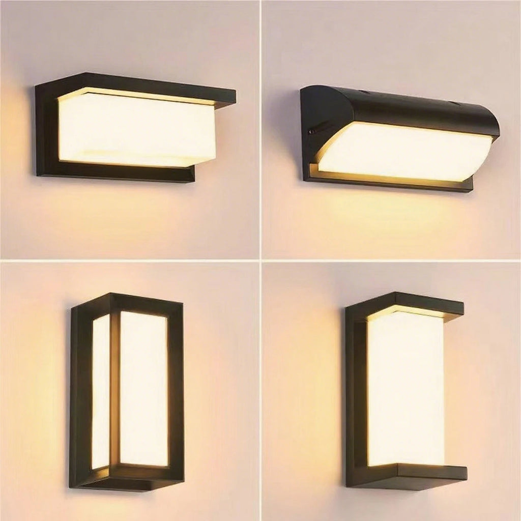 Aplique de Pared LED Moderno Negro IP65 25W para Interior