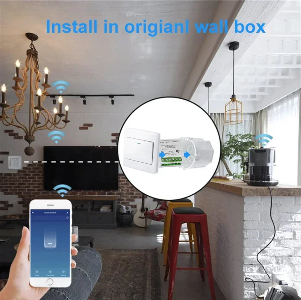 Interruptor WiFi Inteligente Tuya 16A 20A con Receptor