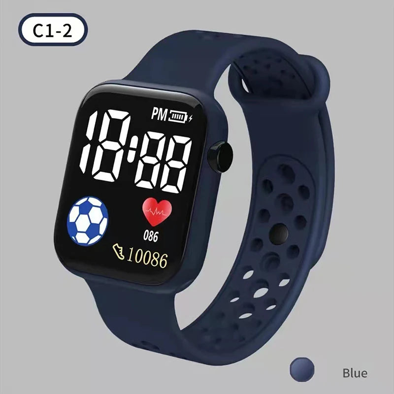 Reloj Digital LED YIKAZE para niños y niñas, relojes deportivos desechables, correa de silicona, reloj electrónico Digital para niños