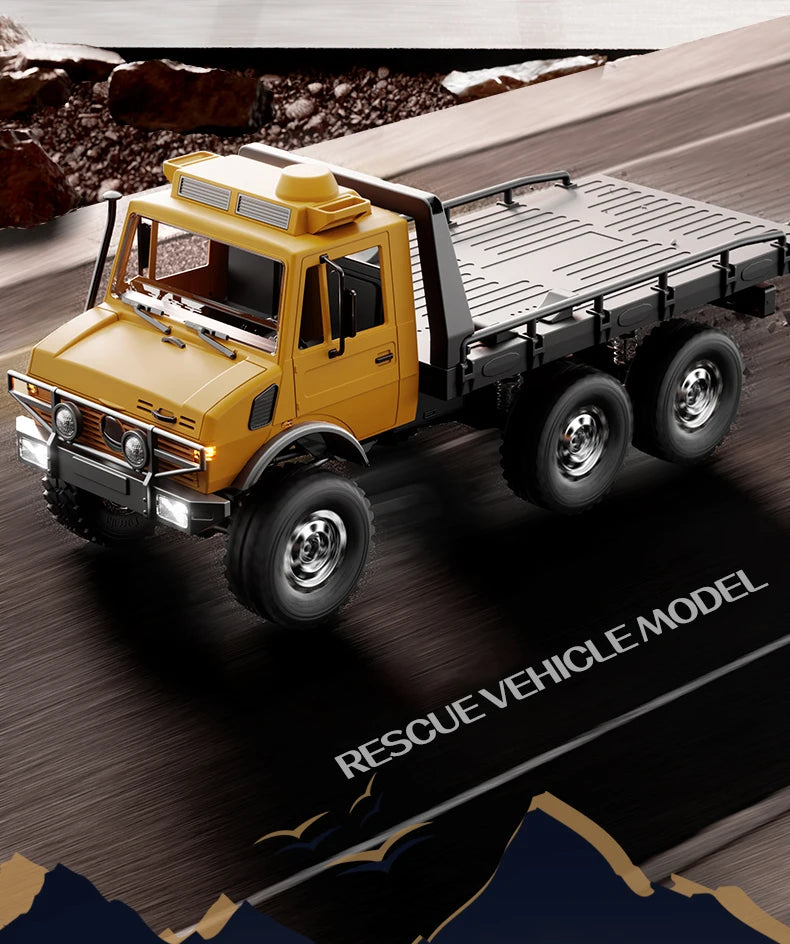 C8823 6WD RC coche 1/18 todoterreno vehículo de Control remoto 2,4G alta velocidad escalada transporte rescate oruga modelo juguetes para niños