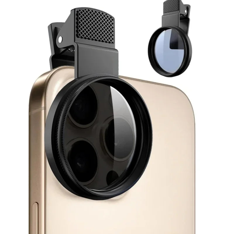 Filtro CPL 52mm Universal con Clip para Cámara de Teléfono