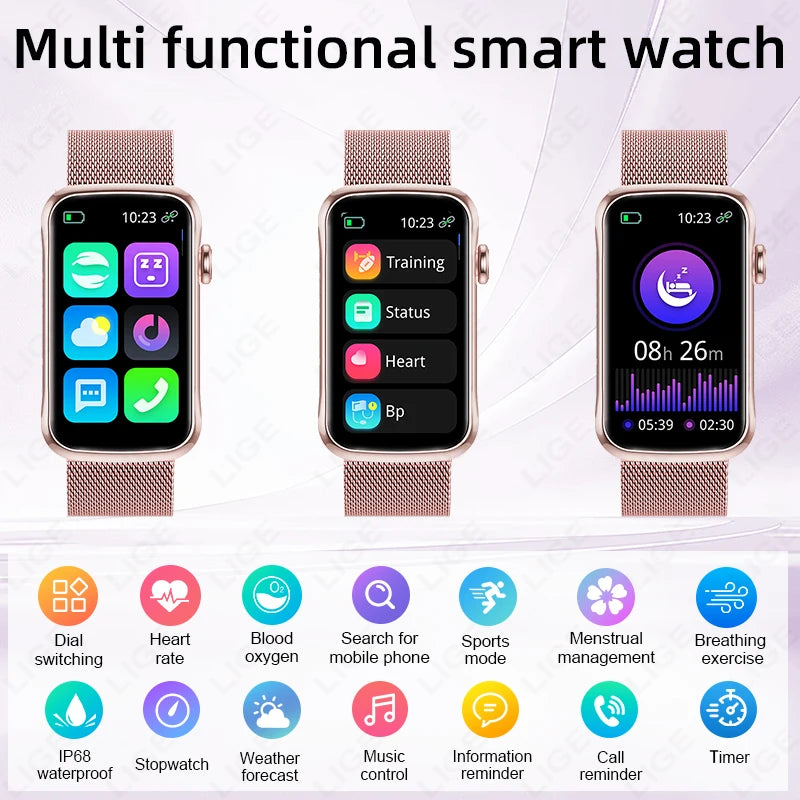 LIGE Reloj Inteligente Táctil 1.47 IP68
