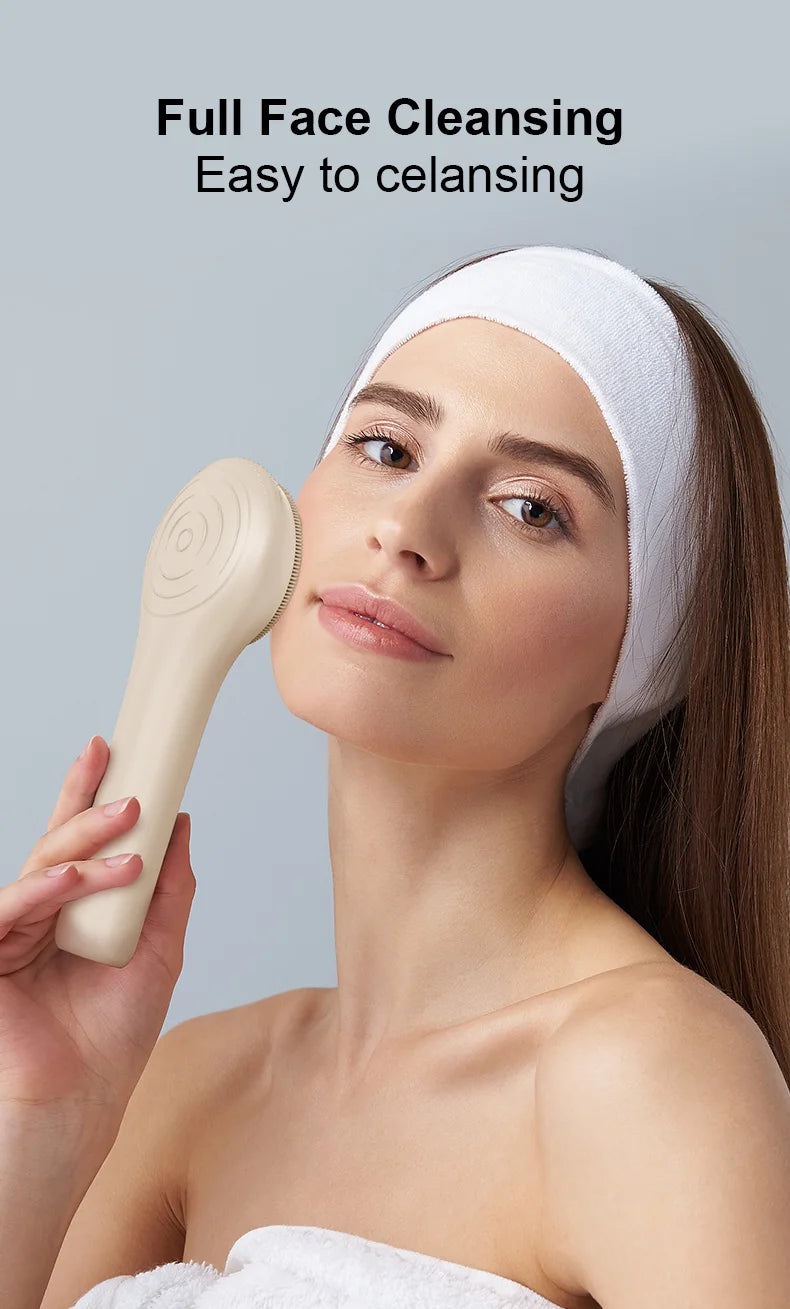 Cepillo de limpieza Facial eléctrico, vibración sónica, limpieza profunda de poros, eliminador de espinillas, limpiador de poros, Spa, masajeador para el cuidado de la piel