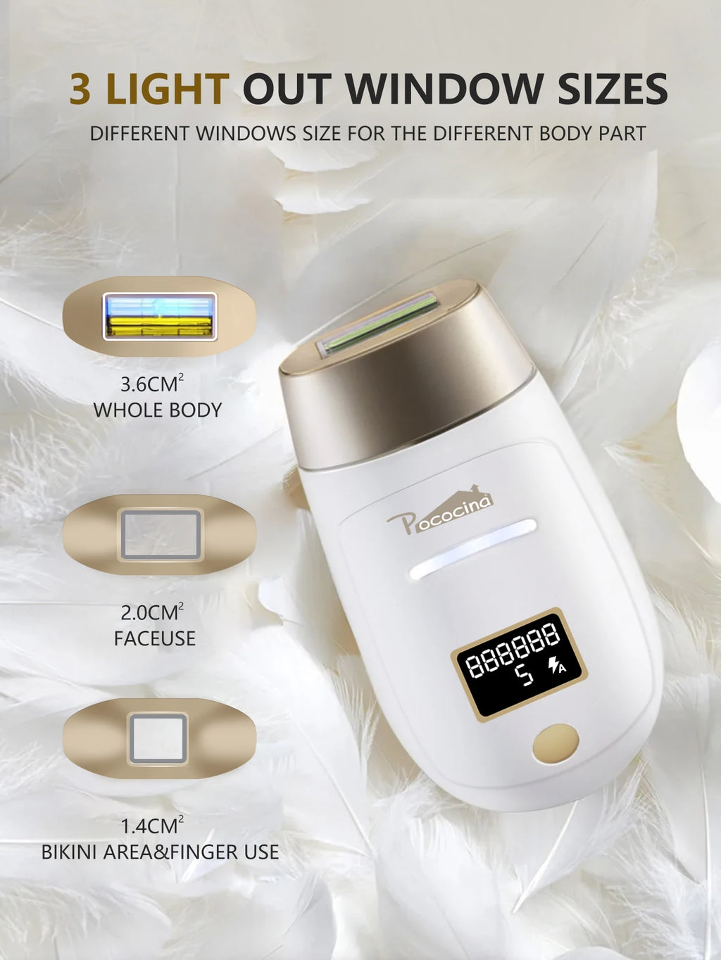 Dispositivo de depilación láser IPL profesional, 3 ventanas iluminadas, refrigeración, indoloro, permanente, recortador de Bikinis para todo el cuerpo, depiladora IPL