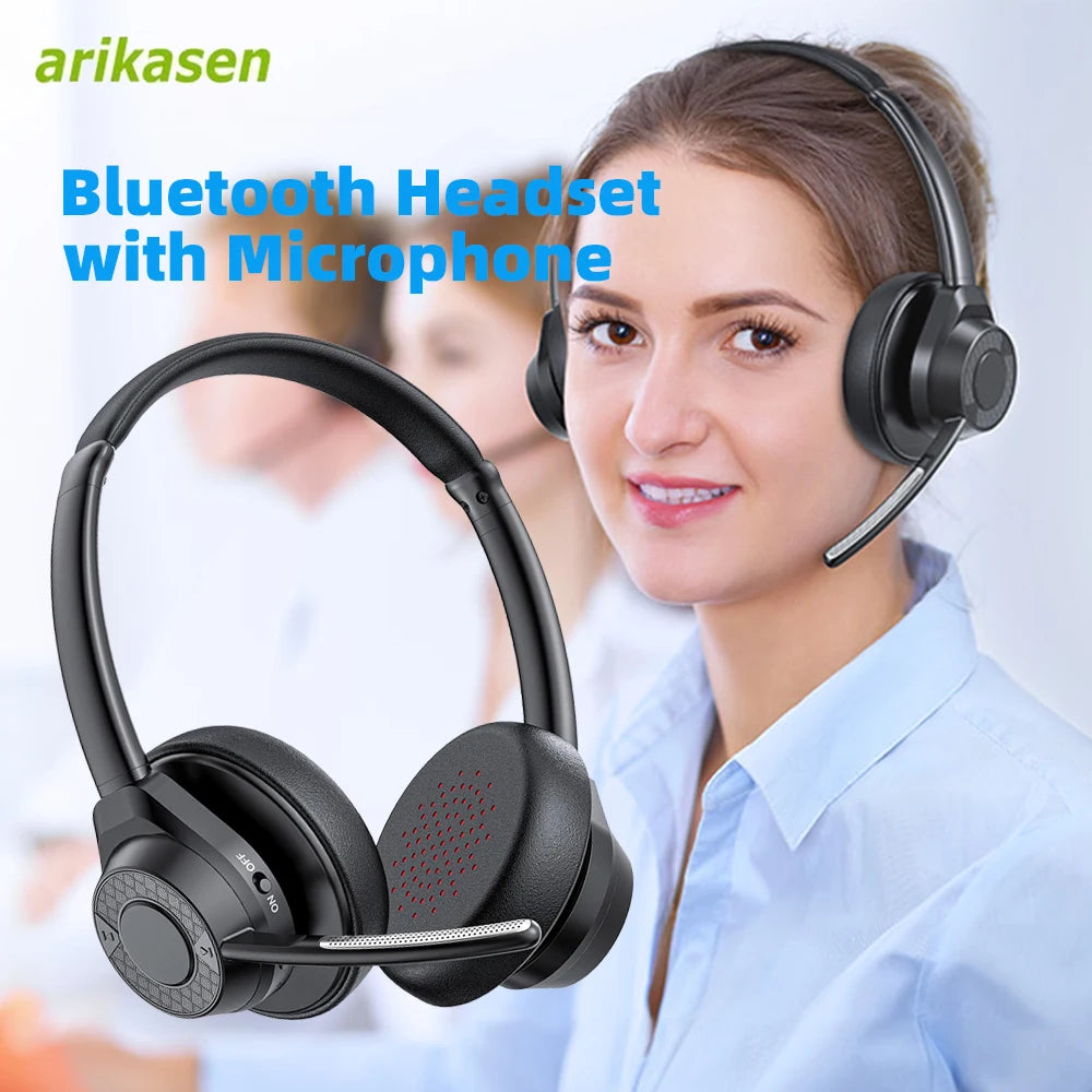 Auriculares Bluetooth 5.4 con Micrófono ENC y Conexión Multipunto