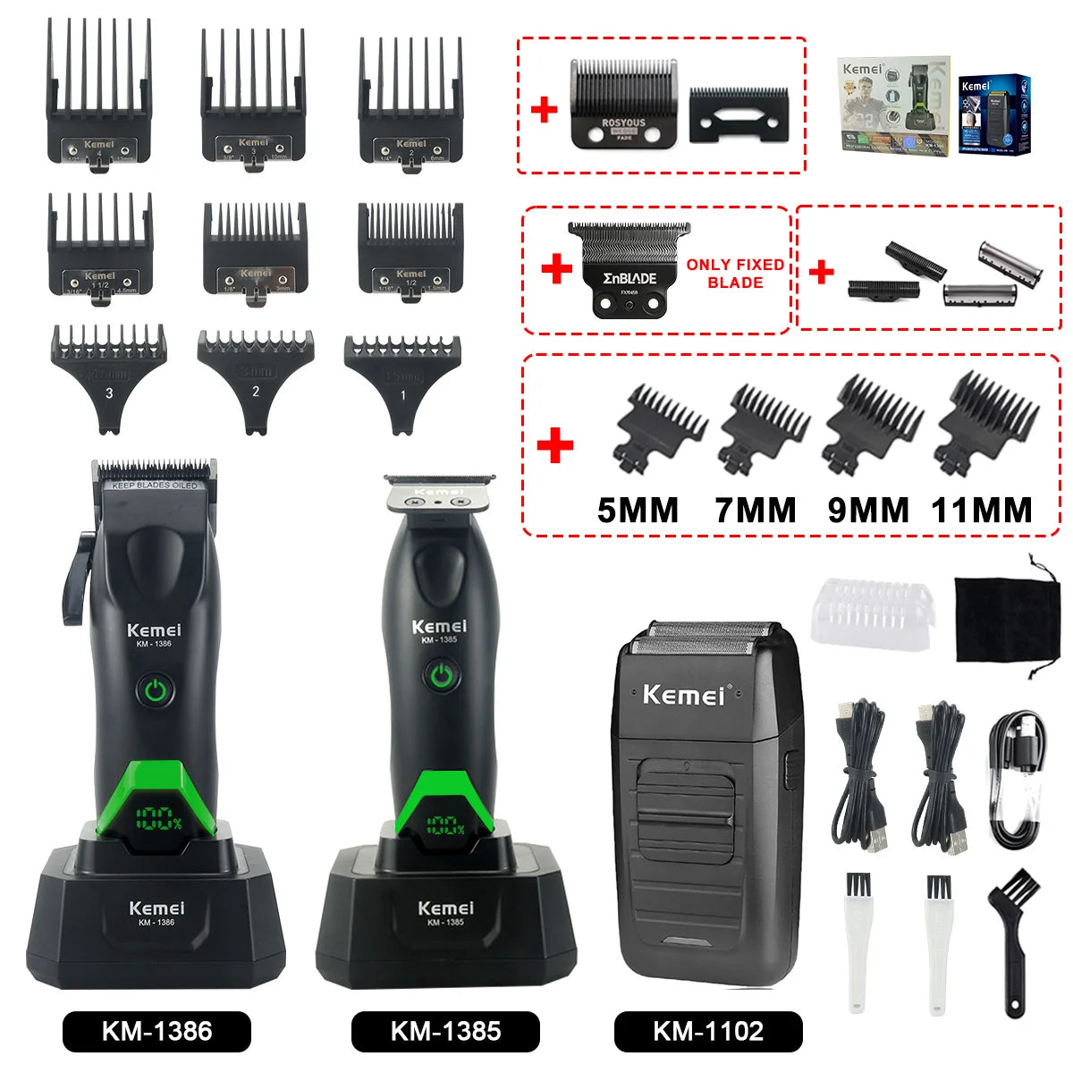 Cortadora de Pelo Profesional para Hombre, Cuchilla DLC, Motor DCM 7500 RPM