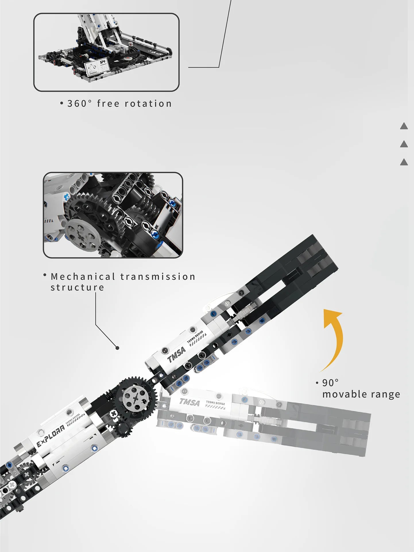 Bloques de construcción programables con brazo mecánico multieje, robot 5 en 1, juguetes de Control remoto, vástago interactivo, regalo de aprendizaje para niños