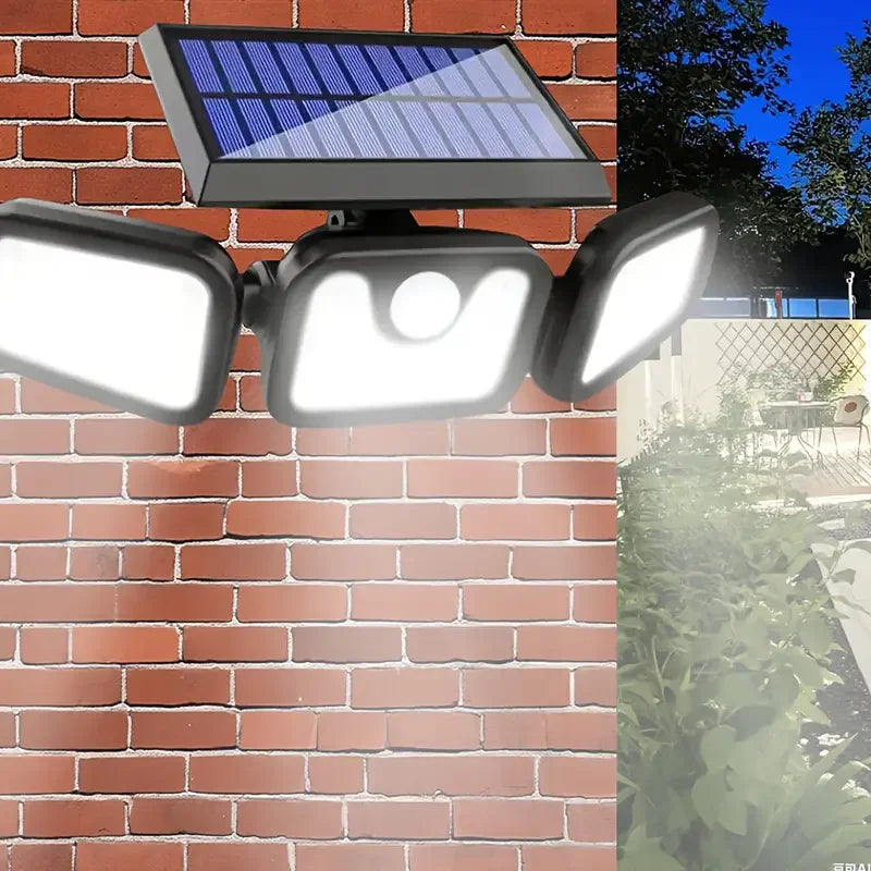 Lámpara Solar 74 LED Sensor de Movimiento IP65 para Jardín