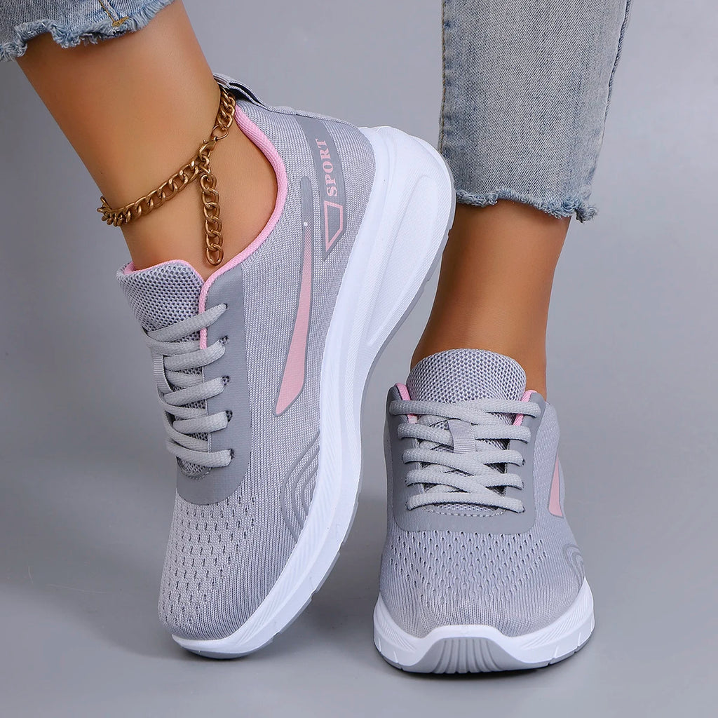 Nuevos zapatos deportivos de primavera para mujer, zapatos deportivos informales a la moda, transpirables, ligeros, antideslizantes, resistentes al desgaste, zapatos planos