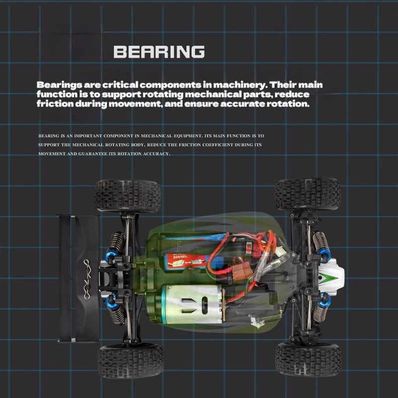 WLtoys A959 - B Actualización 2.4G 4WD RC Coche todoterreno 1:18 Juguete de deriva de alta velocidad a escala completa