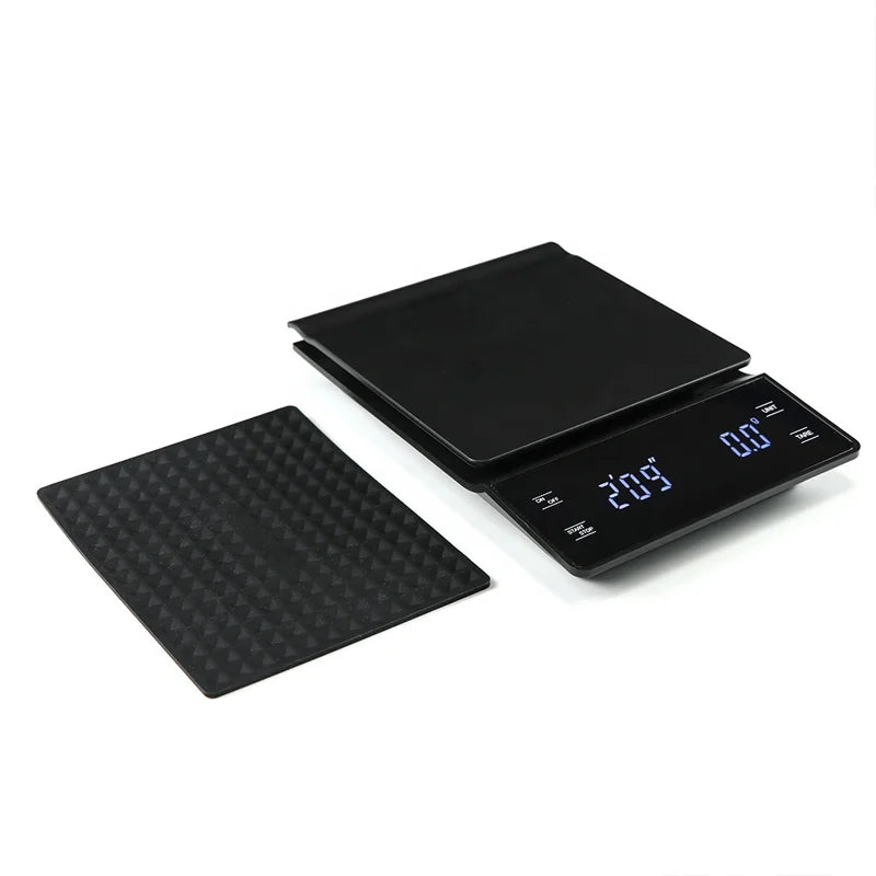 Báscula de café de 3kg/0,1g con temporizador, herramientas de cocina, báscula Digital multifunción para verter sobre goteo, báscula para Espresso, pantalla LCD
