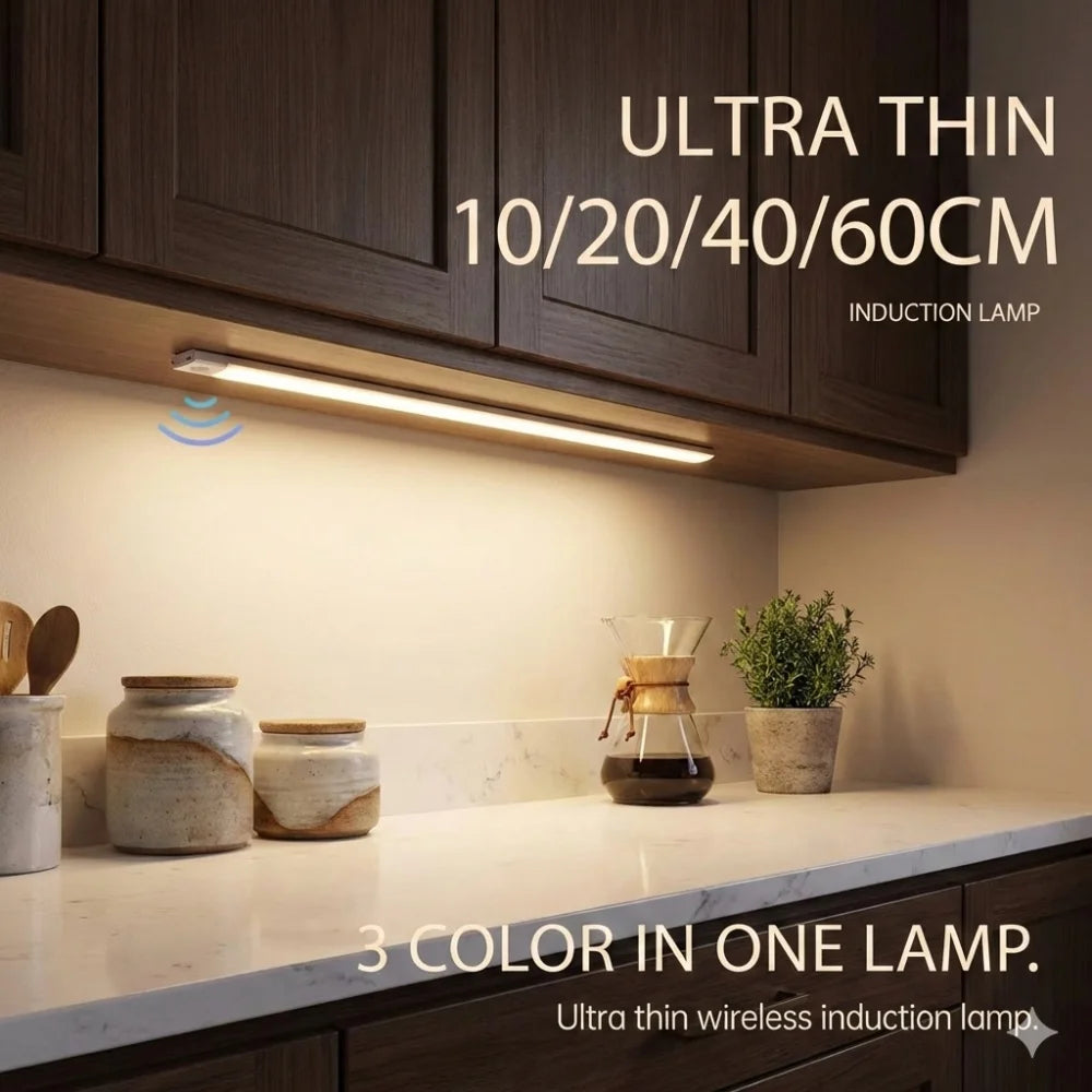 Luz Nocturna LED con Sensor de Movimiento, 3 Colores, USB
