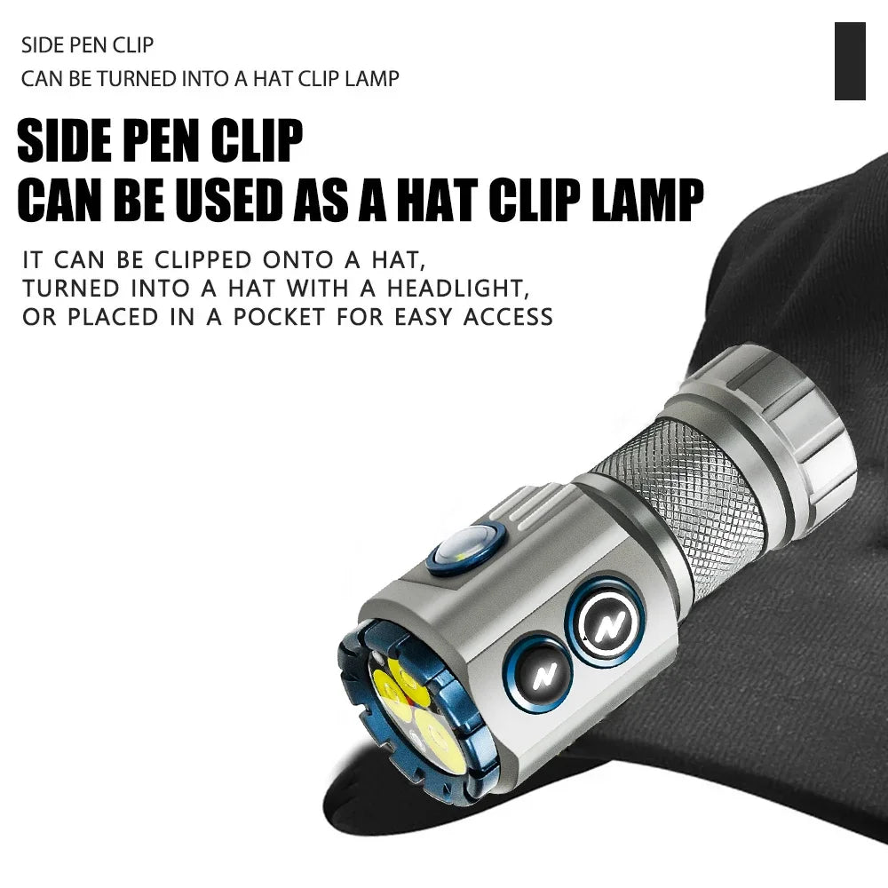 Mini Linterna LED Llavero EDC Táctica para Camping