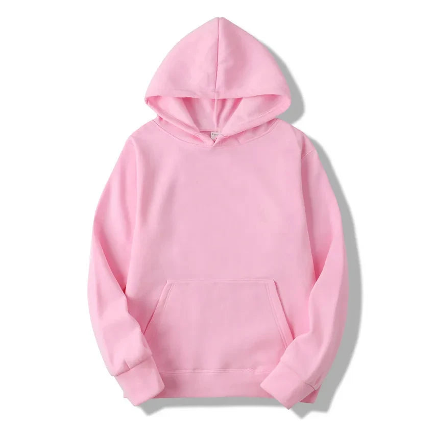 Sudadera con Capucha Casual para Hombre y Mujer, Color Sólido