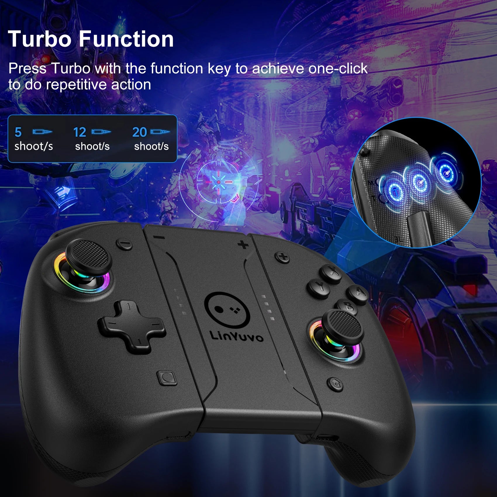 Control Inalámbrico Bluetooth para Nintendo Switch, OLED y Lite, Gamepad, Accesorios de Juego, Mando