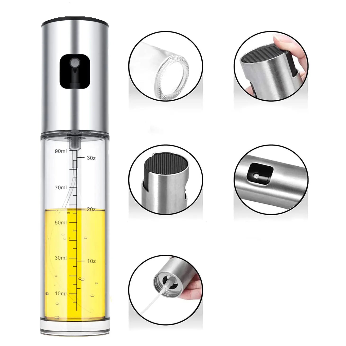 Botella Pulverizadora de Aceite de Vidrio 100ml para Cocina