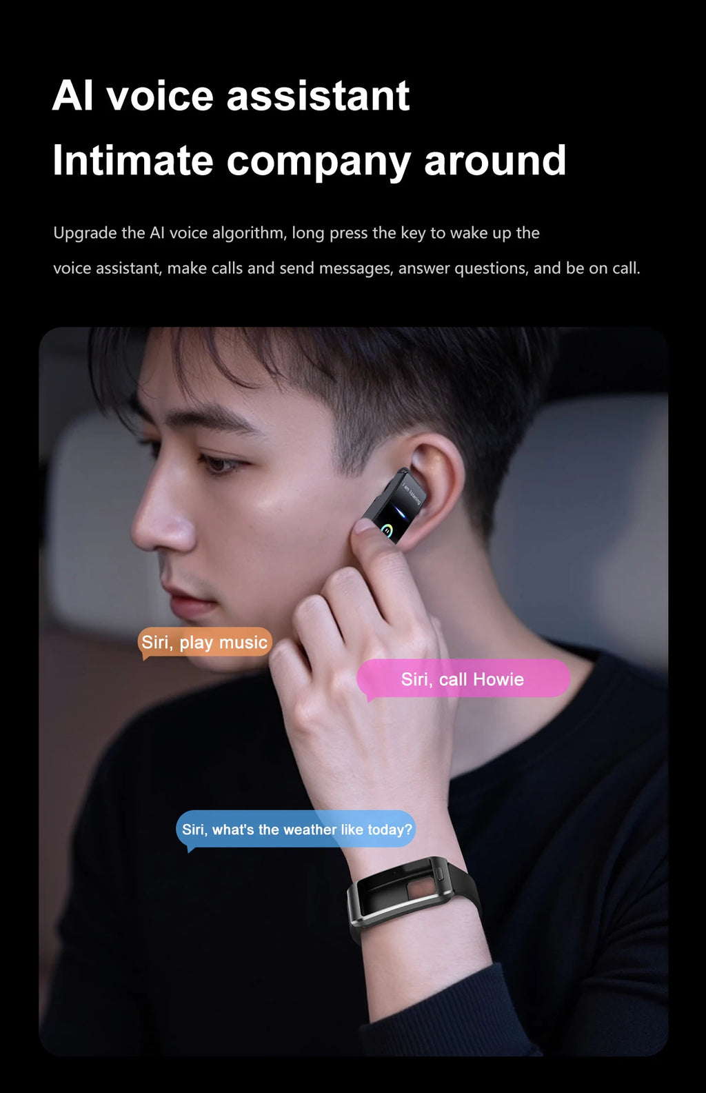 Reloj inteligente LIGE 2 en 1 TWS auriculares 1,57 "hombres mujeres GPS deportes Fitness ECG relojes de ritmo cardíaco Bluetooth llamada música Smartwatch