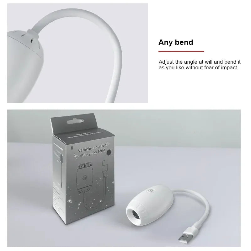 Nueva Luz Ambiental USB para Auto, Enfoque Ajustable, Atmósfera Romántica, Proyección de Múltiples Escenas, Gran Alcance, Decoración Interior