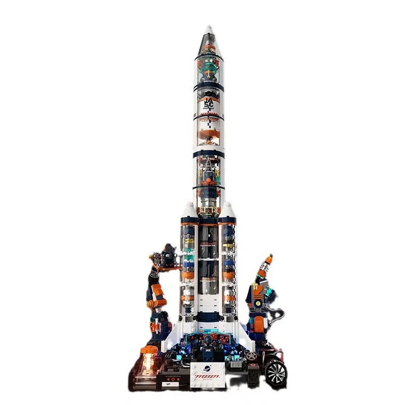 Serie de exploración espacial JAKI, modelo de ensamblaje de bloques de construcción de módulo de núcleo de súper cohete avanzado Dawn, juguete de regalo de cumpleaños para niño