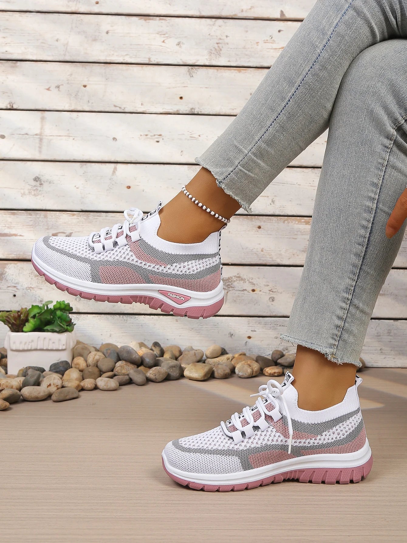 Zapatillas Informales de Lona para Mujer con Cordones