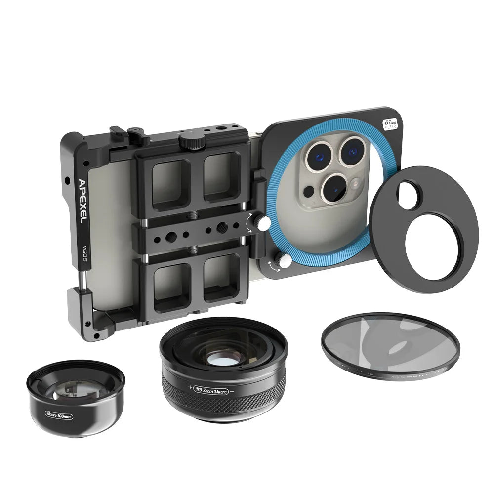 Kit de Vídeo Profesional con Jaula Estabilizadora para Smartphone
