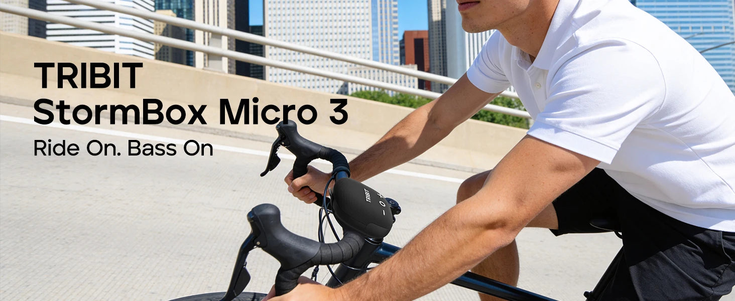 Altavoz Inalámbrico Tribit StormBox Micro 3, Sonido XBass de 13W, BT 6.0, 24H de Reproducción, IP68, TWS, Correa y Soporte Magnético para Bicicleta/Aire Libre