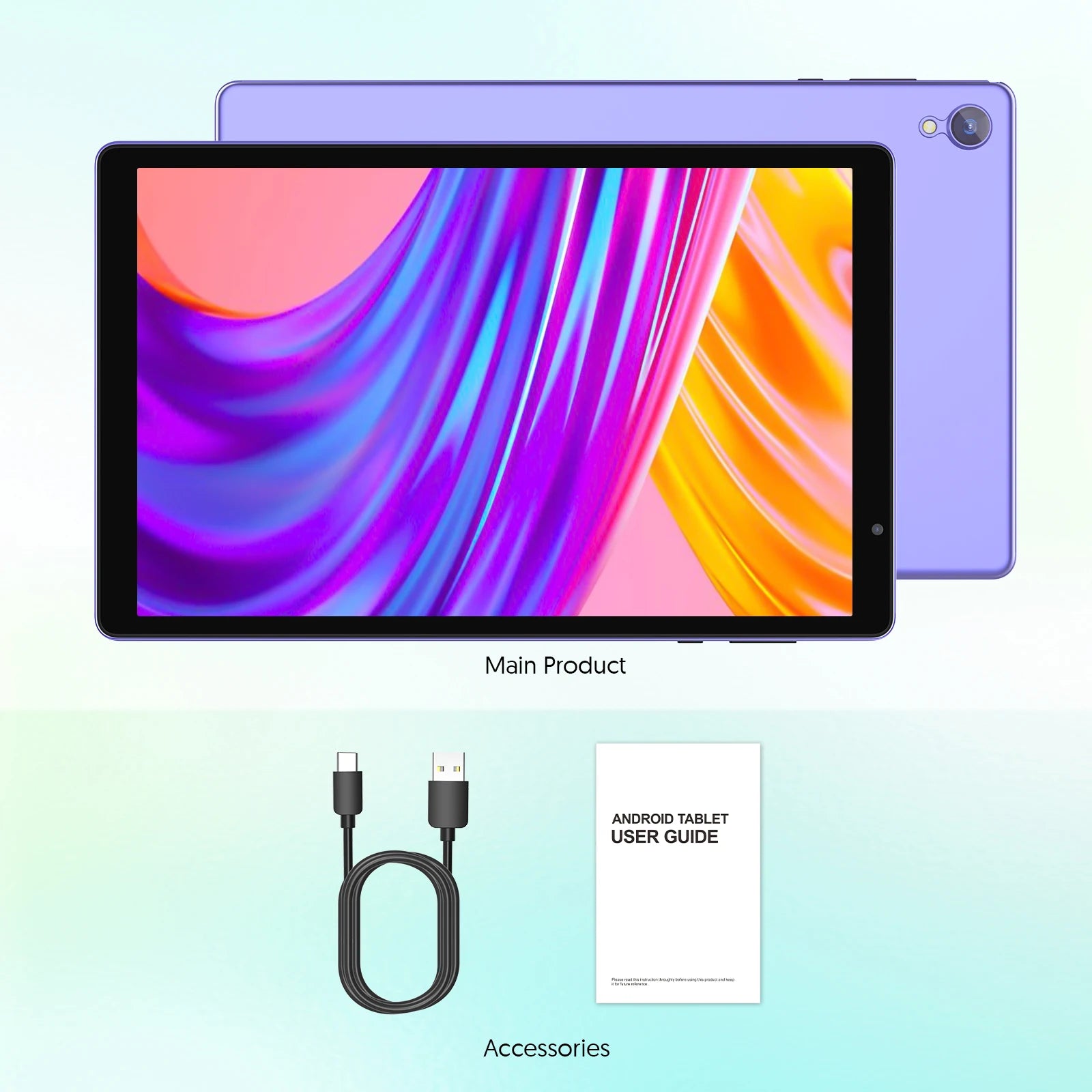 Tablet BAKEN Android 14 de 10 pulgadas, 32GB, Wi-Fi 6 y procesador cuatro núcleos