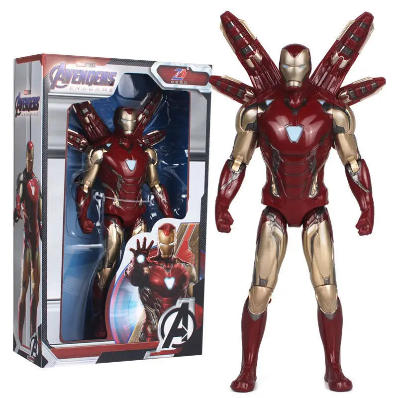 Juguete para niños de 18cm, leyenda de Marvel, vengadores, Iron Man, Spider Man, Capitán América, regalo de cumpleaños para niños, juguete, modelo de estatuilla móvil