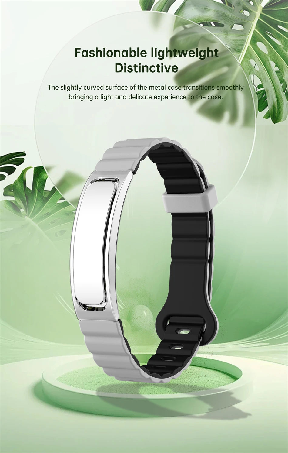 Pulsera inteligente con monitor cardíaco y seguimiento de sueño