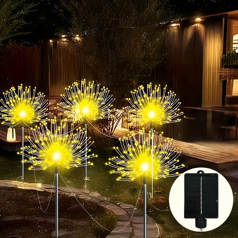 Pack 6 Lámparas Solares LED de Jardín IP65 con 8 Modos