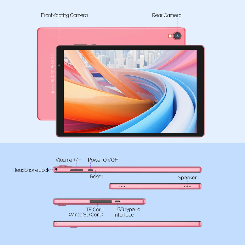 Nueva Tablet Android 14 de 10.0 Pulgadas 2026 (Funda Protectora Incluida), 4GB RAM (2GB + 2GB Expandible), 32GB ROM, Wi-Fi 6, 6000mAh