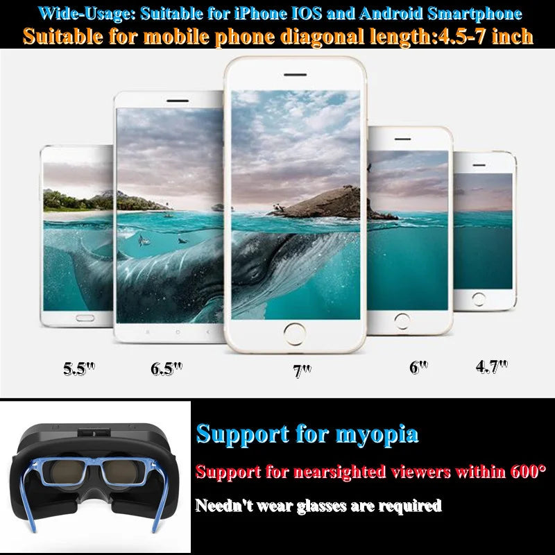 Shinecon VR gafas 3D auriculares dispositivo de Realidad Virtual casco gafas lentes teléfono inteligente móvil teléfono inteligente Realidade Viar VR