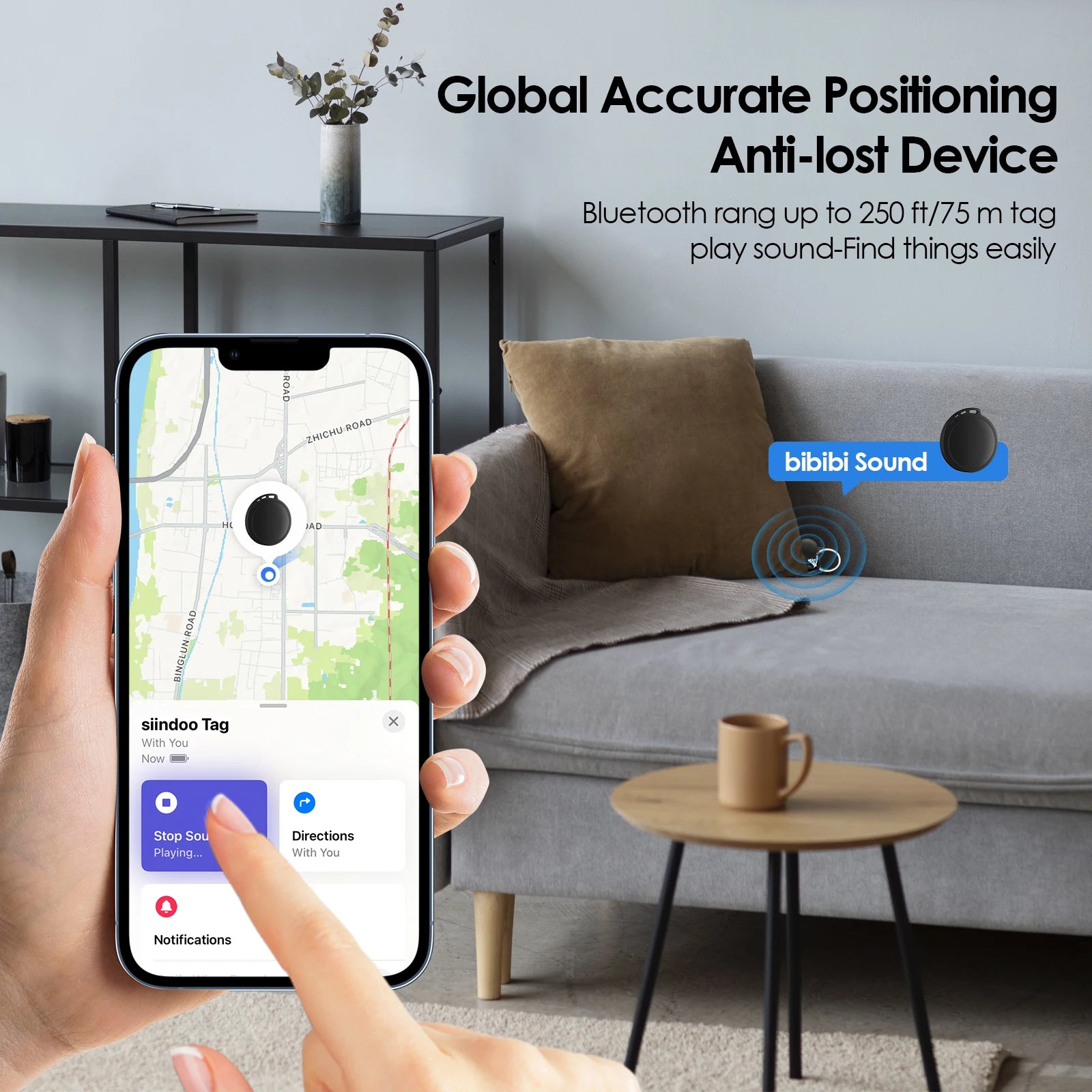 Localizador Antipérdida Compatible con Apple AirTag, Localizador GPS para Autos, Mascotas, Perros, Niños y Ancianos para Prevenir Pérdidas
