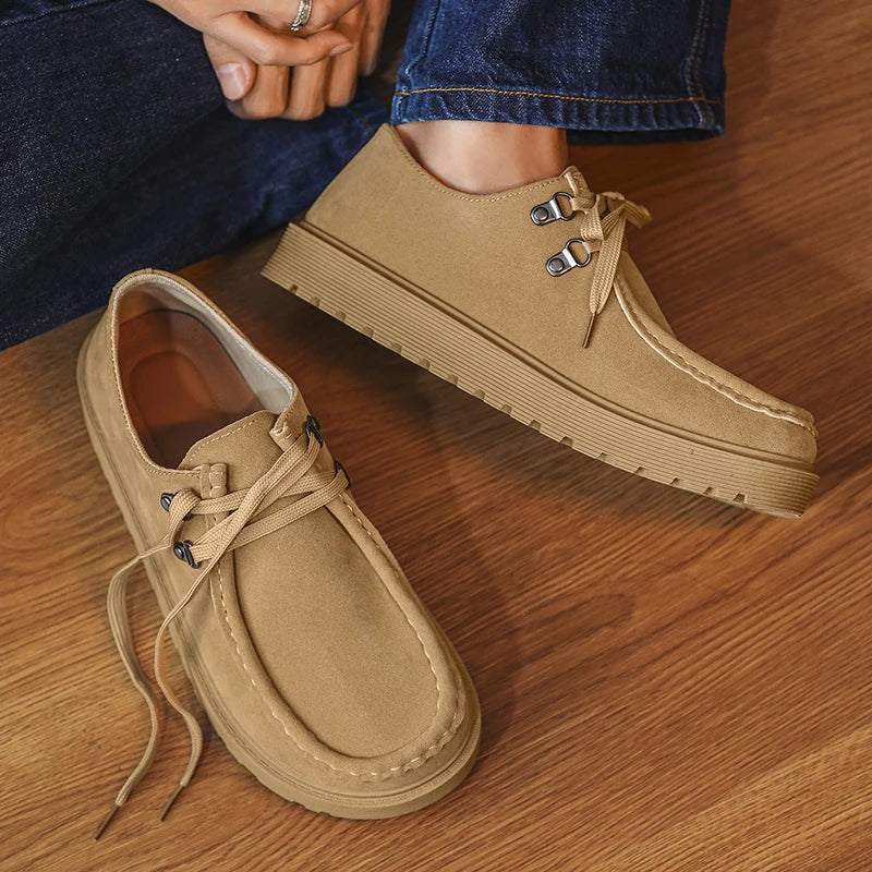 Zapatos descalzos con punta ancha para hombre, calzado informal retro clásico, zapatos ligeros para deportes al aire libre, zapatos para caminar, zapatos de trabajo de suela gruesa de color caqui