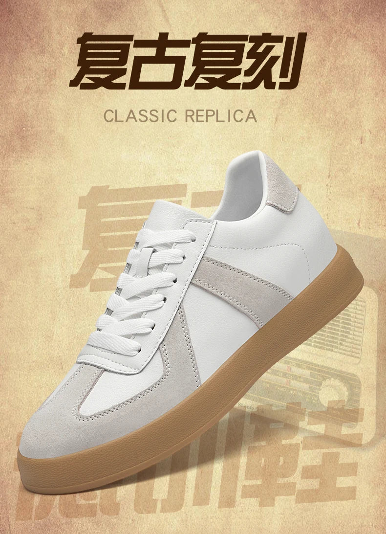 Zapatos invisibles con aumento de altura, zapatos de entrenamiento moral de 8cm, zapatillas informales transpirables de verano con aumento de altura interior para hombre, zapatos Forrest Gump versátiles Retro de cuero genuin